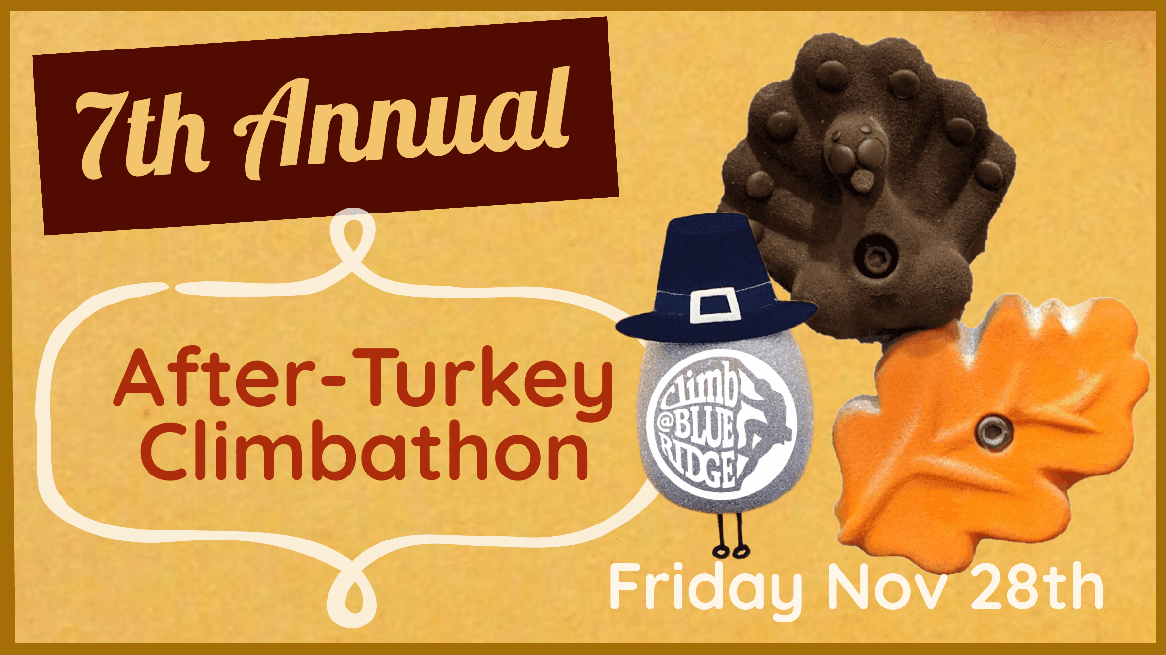 Promo graphic for After-Turkey Climbathon