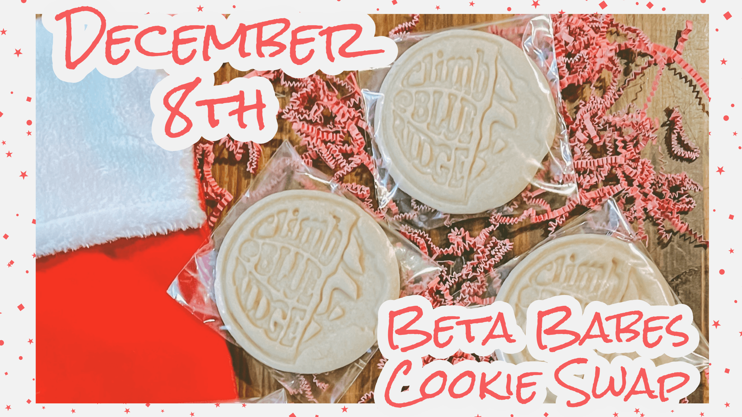 Promo graphic for Beta Babes Cookie Swap